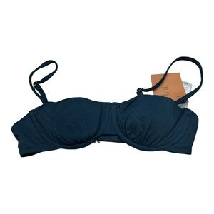 NWT Shade & Shore Women's Navy Blue Underwire Bikini Top Size S(4-6)